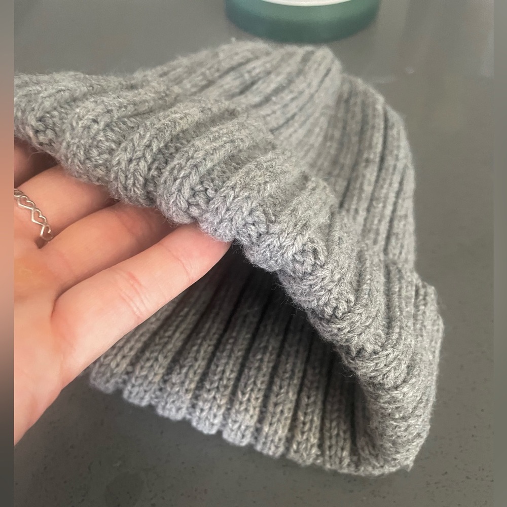 Cotton On Grey Ribbed Beanie - Picture 8 of 10